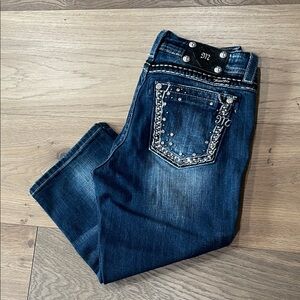 Miss Me The Easy Crop Jeans Size 30 Rhinestones Bling Jeans